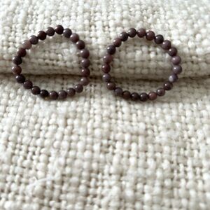 Purple Aventurine Healing Crystal Stretch Bracelets - Set of 2